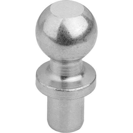 Ball End Pin DIN71803 For Angle Joint, D1=16, Form:B With Rivet Stud, Steel Galvanized